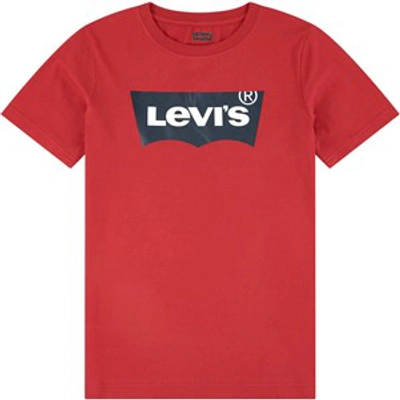 Levi's Kids' Little Boys House Mark Short Sleeve Logo T-shirt In Team Red