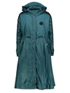 Moncler Brunilda Hooded Windbreaker Petrol Green In Green