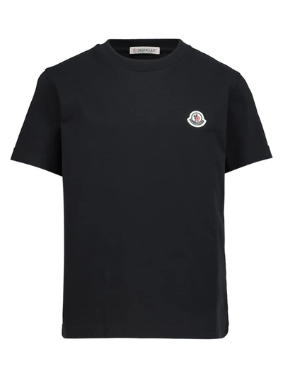 Moncler Kids T-shirt For For Boys And For Girls In Black
