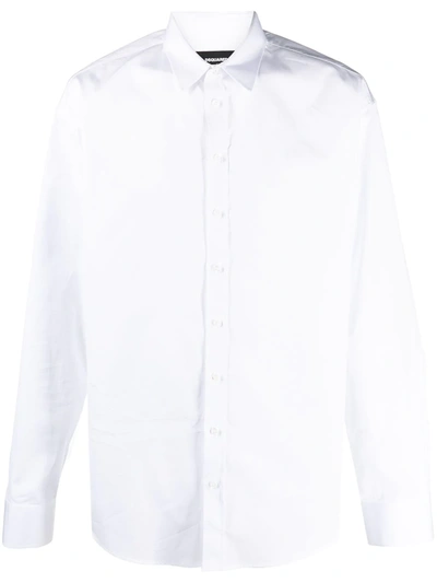 Dsquared2 Button-up Cotton Shirt In White