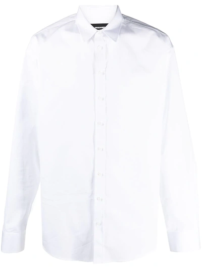 Dsquared2 Concealed Button-down Shirt In White