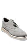 Cole Haan Original Grand Cloudfeel Leather Oxfords In Ironstone/ Ivory