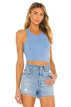 FREE PEOPLE HIGH NECK RIBBED CROP TOP,FREE-WS3101