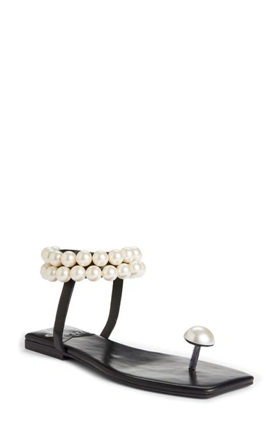 Jeffrey Campbell Chateau Embellished Ankle Strap Sandal In Black