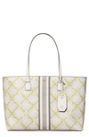TORY BURCH FLORAL VINE COATED CANVAS TOTE,82593
