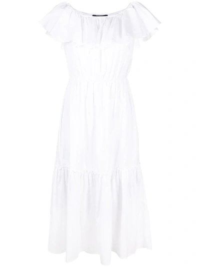 Federica Tosi Ruffle-trim Dress In White