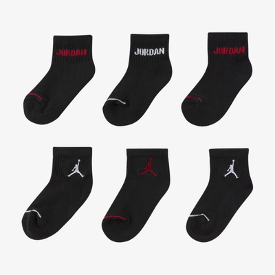 Jordan Big Kids' Legend Ankle Socks (6 Pairs) In Black
