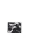 DOLCE & GABBANA CAMOULFAGE LEATHER CARD HOLDER IN BLACK