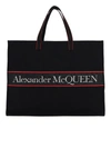 ALEXANDER MCQUEEN ALEXANDER MCQUEEN SELVEDGE E-W TOTE IN BLACK