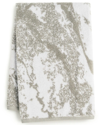 Hotel Collection Turkish Cotton Diffused Marble 20" X 30" Hand Towel, Created For Macy's Bedding In Steel