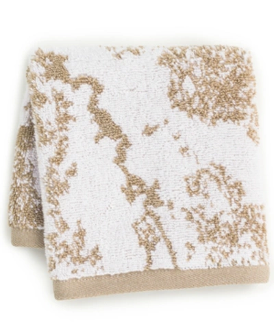 Hotel Collection Turkish Cotton Diffused Marble 13" X 13" Wash Towel, Created For Macy's Bedding In Sandstone