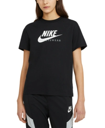 Nike Women's Sportswear Cotton Heritage T-shirt In Black