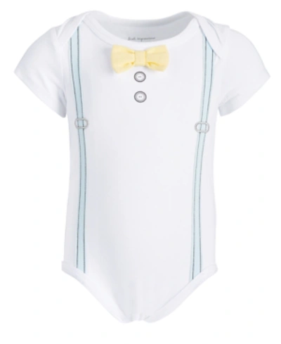 First Impressions Baby Boys Bowtie Bodysuit, Created For Macy's In Bright White