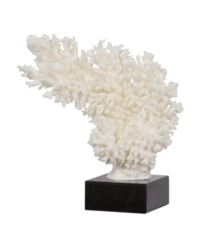 Ab Home 11.5" Coral Decor On Marble Base