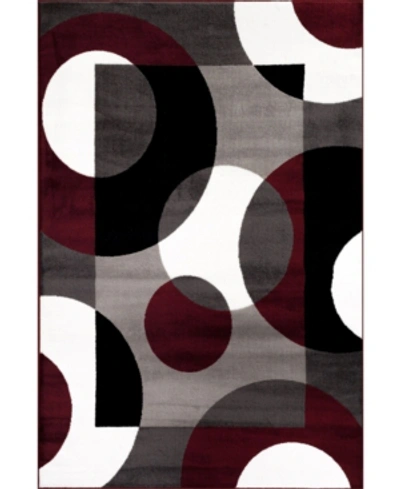 Main Street Rugs Montane Mon100 Burgundy 3'3" X 5' Area Rug