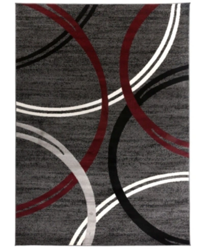 Main Street Rugs Alba Alb377 Red 3'3" X 5' Area Rug