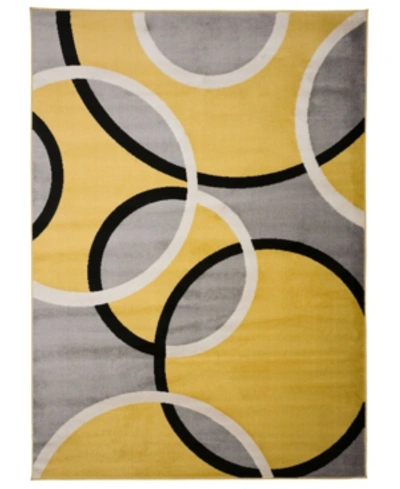 Main Street Rugs Alba Alb368 Yellow 5'3" X 7'3" Area Rug