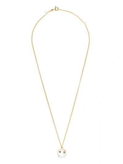 Wouters & Hendrix Embellished Smiley Necklace In Gold