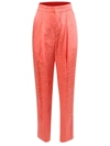 Dundas Coral Print Trousers In Pink