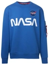 ALPHA INDUSTRIES BLUE COTTON SWEATSHIRT,3EE53FF4-CD0A-CE92-665F-7A1C4C304A22