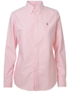 Polo Ralph Lauren Embroidered-logo Georgia Shirt In Pink