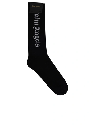 Palm Angels Black Cotton Socks