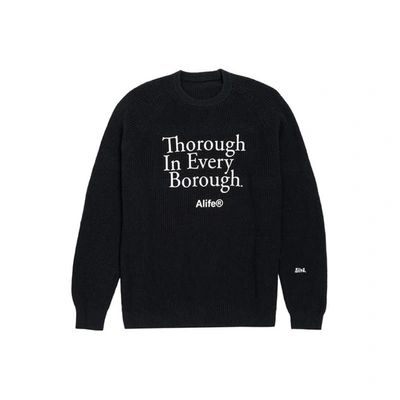 Alife Thorough In Every Borough Intarsia Sweater (black)