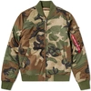 ALPHA INDUSTRIES MA-1 VF 59 FLIGHT JACKET WOODLAND CAMO,D8605157-5733-54A0-90FC-2CBBBD121242