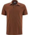 James Perse Brown Cotton Polo Shirt In Red