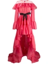 GIAMBATTISTA VALLI ASYMMETRIC RUFFLED GOWN,55A82DC1-E98B-238A-76AE-08EDFFC897AD