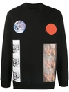 Raf Simons Black Sterling Ruby Edition Patches Sweatshirt In Black