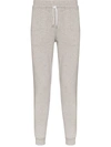 Maison Kitsuné Embroidered Logo Drawstring Track Pants In Grey