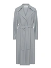 HARRIS WHARF LONDON LONG BELTED COAT WITH OVERSIZED COLLAR,B1347070-2159-4F29-A8F7-C8BA64407885