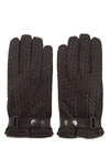 SERMONETA GLOVES BROWN LEATHER GLOVES,768366D1-4BB5-E7A8-E767-A18C26D1471C