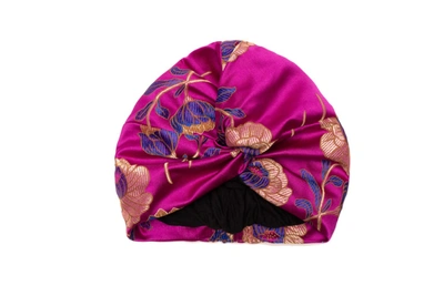 Khoon Hooi Brocade Erykah Turban In Purple
