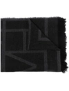 TOTÊME MONOGRAM WOOL CASHMERE SCARF,7FBA188D-E6E5-49E4-6D41-1C0F0445F0C1