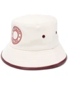 BURBERRY LEATHER TRIM BUCKET HAT,5EA85E9A-E086-1883-230A-C287E5BC75D9