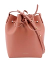 MANSUR GAVRIEL PINK LEATHER SHOULDER BAG,436F4823-5AD2-8EE3-1642-437558CDB74A