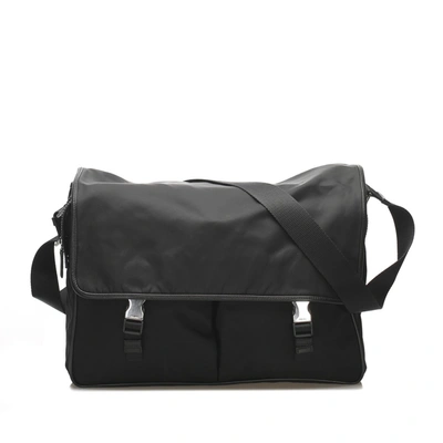 Prada Tessuto Crossbody Bag In Black
