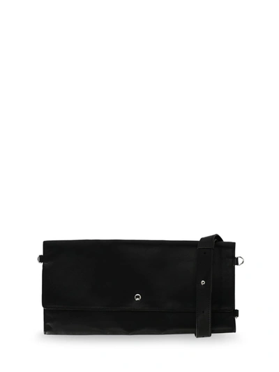 Mm6 Maison Margiela Leather Clutch Bag In Black