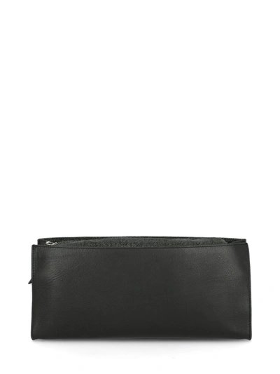 Maison Margiela Leather Clutch Bag In Black