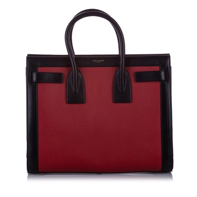 Ysl Sac De Jour Leather Satchel In Red