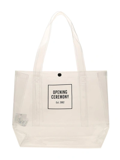 Opening Ceremony White Polyurethane Tote