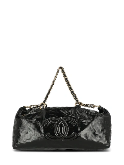 Pre-owned Chanel Synthetic Fibers Shoulder Bag In Black