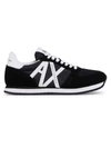 Armani Exchange Sneakers In Eco-suede, Mesh And Nylon In Black