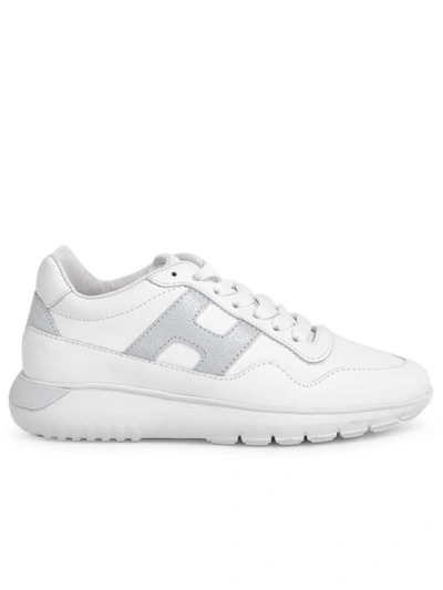 Hogan Woman Sneakers White Size 8 Leather