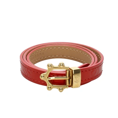 Pre-owned Louis Vuitton Vernis Bracelet In Red