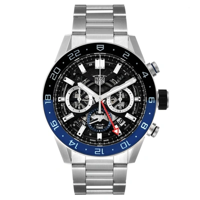 Tag Heuer Carrera Batman Bezel Chronograph Mens Watch Cbg2a1z Box Card In Not Applicable