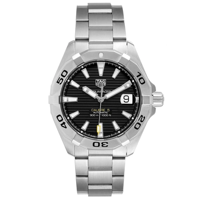 Tag Heuer Aquaracer Calibre 5 Black Dial Mens Watch Wbd2110 Box Card In Not Applicable