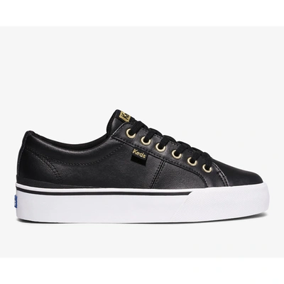 Keds Jump Kick Duo Leather Sneaker In Black